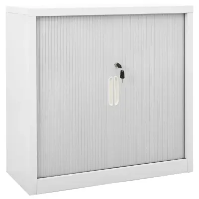 vidaXL Omara z drsnimi vrati siva 90x40x90 cm jeklo