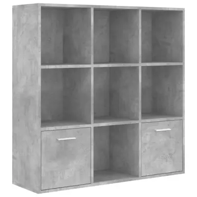 vidaXL Knjižna omara betonsko siva 98x30x98 cm iverna plošča