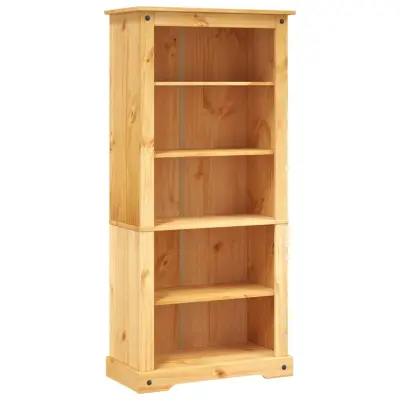 vidaXL Knjižna omara 5-nadstropna borovina Corona Range 80x40x170 cm