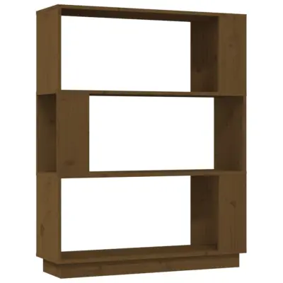 vidaXL Knjižna omara/pregrada medeno rjava 80x25x101 cm trden les