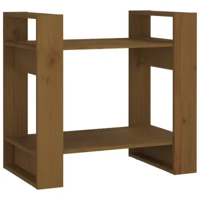 vidaXL Knjižna omara/pregrada medeno rjava 60x35x57 cm trden les