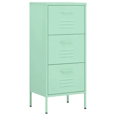 vidaXL Omara za shranjevanje mint zelena 42,5x35x101,5 cm jeklo