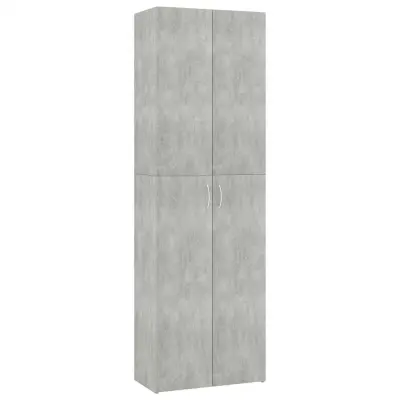 vidaXL Pisarniška omara betonsko siva 60x32x190 cm iverna plošča