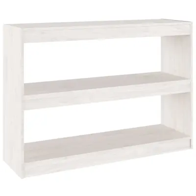 vidaXL Knjižna omara za razdelitev prostora bela 100x30x71,5 cm