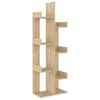 vidaXL Knjižna omara sonoma hrast 48x25,5x140 cm iverna plošča