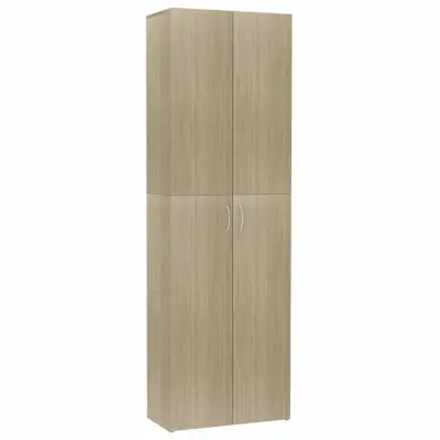 vidaXL Pisarniška omara sonoma hrast 60x32x190 cm iverna plošča