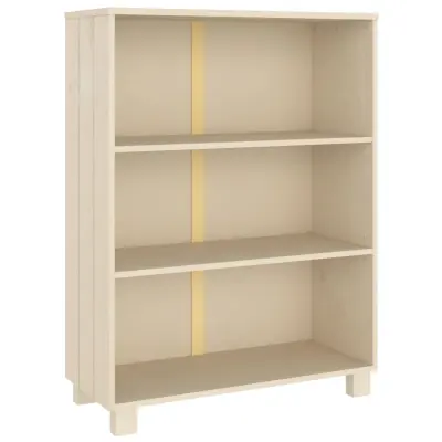 vidaXL Knjižna omara HAMAR medeno rjava 85x35x112 cm trdna borovina