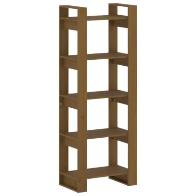 vidaXL Knjižna omara/pregrada medeno rjava 60x35x160 cm trden les