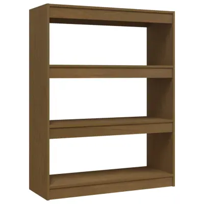 vidaXL Knjižna omara za razdelitev prostora medeno rjava 100x30x103 cm