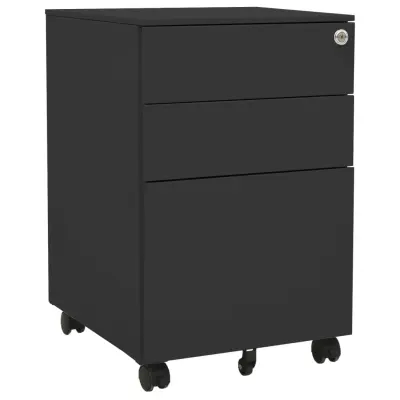 vidaXL Premična omara za dokumente antracitna 39x45x60 cm jeklo