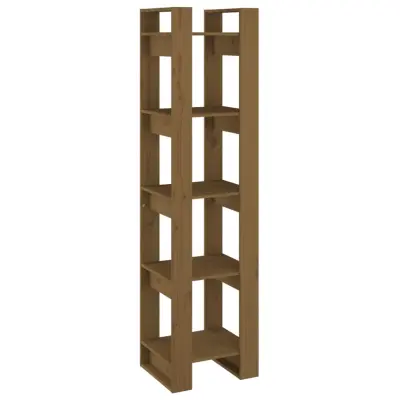 vidaXL Knjižna omara/pregrada medeno rjava 41x35x160 cm trdna borovina
