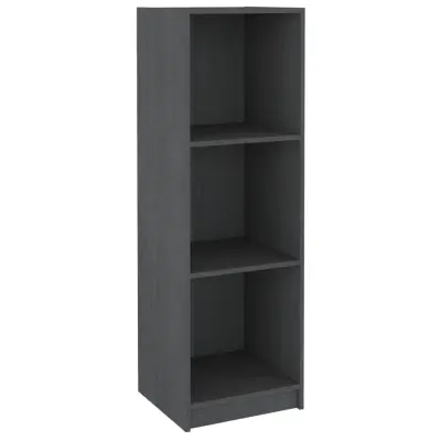 vidaXL Knjižna omara za razdelitev prostora siva 36x33x110 cm borovina