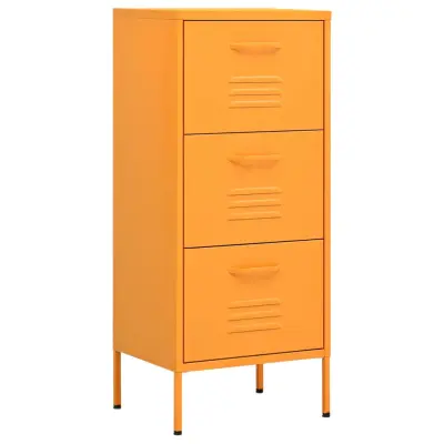 vidaXL Omara za shranjevanje gorčično rumena 42,5x35x101,5 cm jeklo