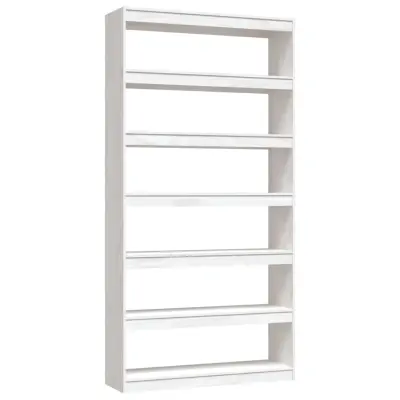 vidaXL Knjižna omara za razdelitev prostora bela 100x30x200 cm