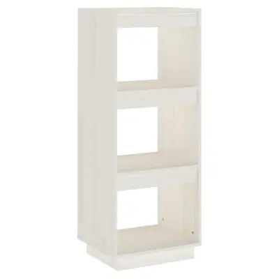vidaXL Knjižna omara za razdelitev prostora bela 40x35x103 cm borovina