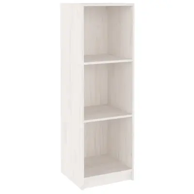 vidaXL Knjižna omara za razdelitev prostora bela 36x33x110 cm borovina