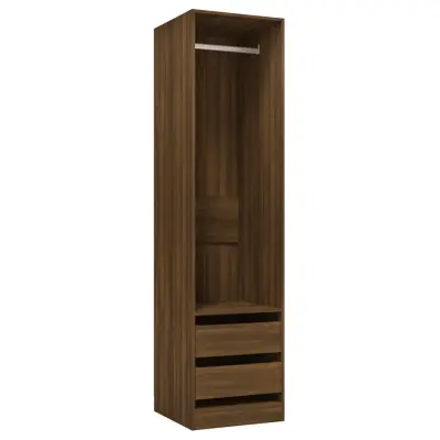 vidaXL Omara s predali rjavi hrast 50x50x200 cm konstruiran les