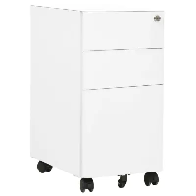 vidaXL Premična omara za dokumente bela 30x45x59 cm jeklo