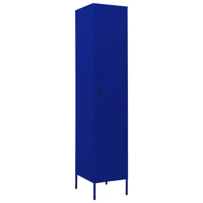 vidaXL Omara s ključavnico mornarsko modra 35x46x180 cm jeklo