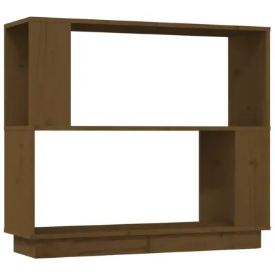 vidaXL Knjižna omara/pregrada medeno rjava 80x25x70 cm trden les