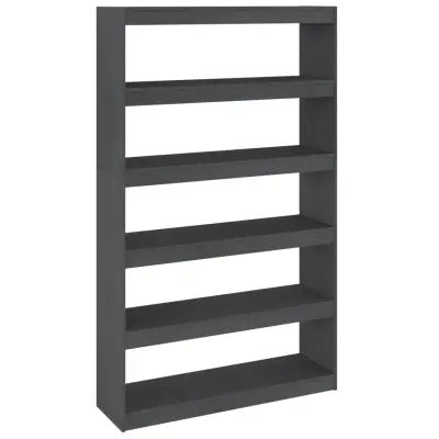 vidaXL Knjižna omara za razdelitev prostora siva 100x30x167,5 cm