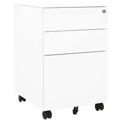 vidaXL Premična omara za dokumente bela 39x45x60 cm jeklo