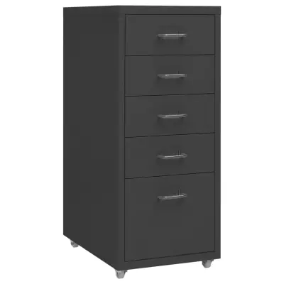 vidaXL Premična omara za dokumente antracitna 28x41x69 cm kovinska