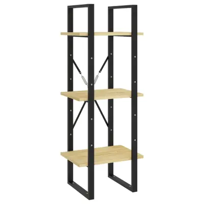vidaXL Knjižna omara 3-nadstropna 40x30x105 cm trdna borovina