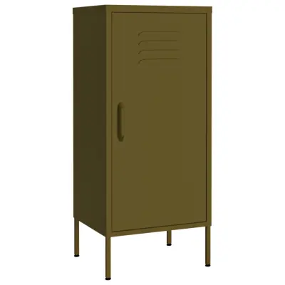 vidaXL Omara za shranjevanje olivno zelena 42,5x35x101,5 cm jeklo