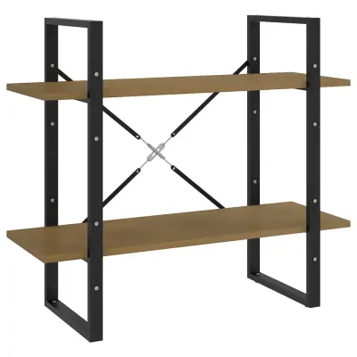 vidaXL Knjižna omara 2-nadstropna 80x30x70 cm trdna borovina