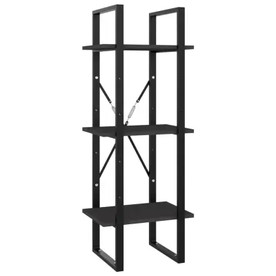vidaXL Knjižna omara 3-nadstropna siva 40x30x105 cm iverna plošča