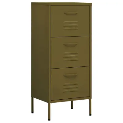 vidaXL Omara za shranjevanje olivno zelena 42,5x35x101,5 cm jeklo