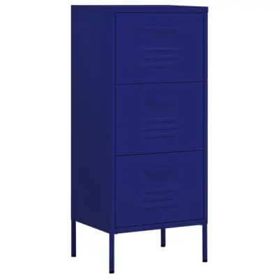 vidaXL Omara za shranjevanje mornarsko modra 42,5x35x101,5 cm jeklo