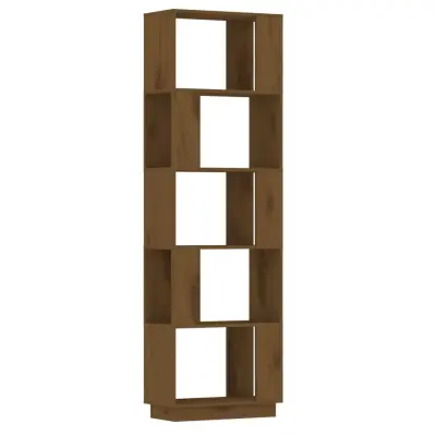 vidaXL Knjižna omara/pregrada medeno rjava 51x25x163,5 cm trden les