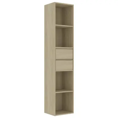 vidaXL Knjižna omara sonoma hrast 36x30x171 cm iverna plošča