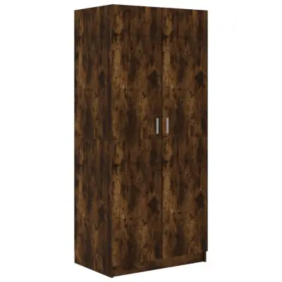 vidaXL Garderobna omara dimljeni hrast 80x52x180 cm konstruiran les