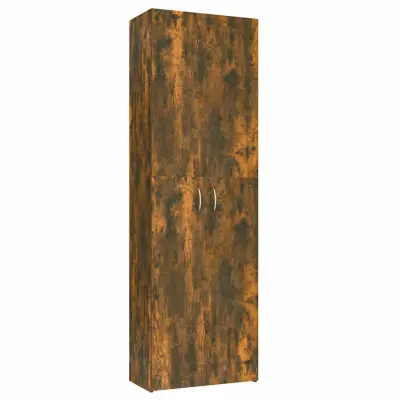 vidaXL Pisarniška omara dimljeni hrast 60x32x190 cm konstruiran les