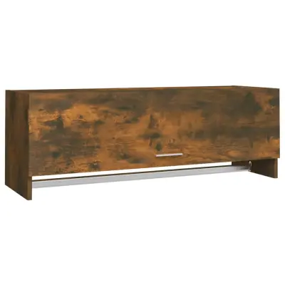 vidaXL Garderobna omara dimljeni hrast 100x32,5x35 cm konstruiran les