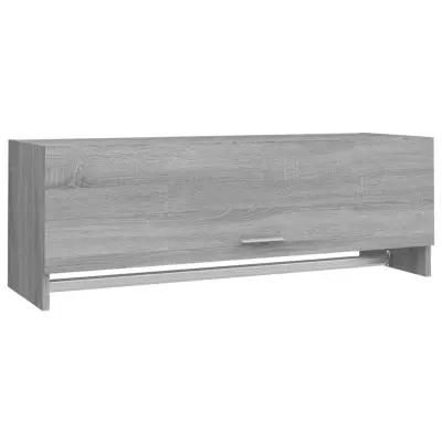vidaXL Garderobna omara siva sonoma 100x32,5x35 cm konstruiran les