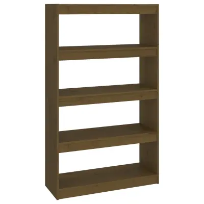 vidaXL Knjižna omara/pregrada medeno rjava 80x30x135,5 cm borovina