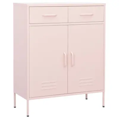 vidaXL Omara za shranjevanje roza 80x35x101,5 cm jeklo