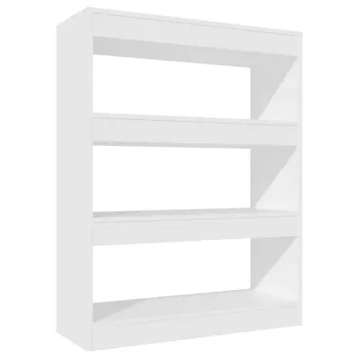 vidaXL Knjižna omara/pregrada bela 80x30x103 cm konstruiran les