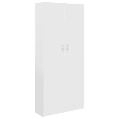 vidaXL Knjižna omara bela 82,5x30,5x185,5 cm iverna plošča