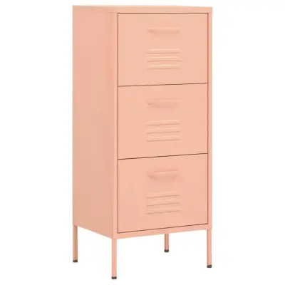 vidaXL Omara za shranjevanje roza 42,5x35x101,5 cm jeklo