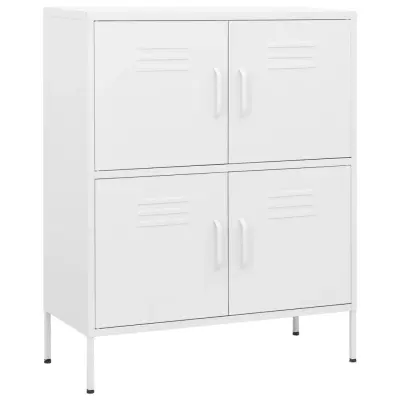 vidaXL Omara za shranjevanje bela 80x35x101,5 cm jeklo