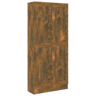 vidaXL Knjižna omara dimljeni hrast 82,5x30,5x185,5 cm konstruiran les