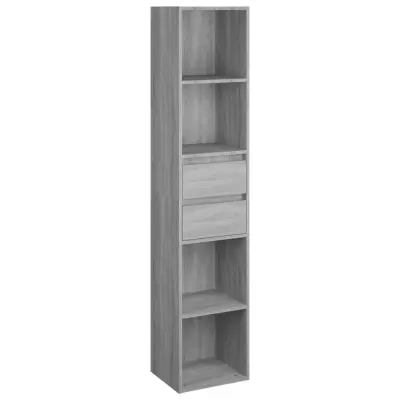 vidaXL Knjižna omara siva sonoma 36x30x171 cm inženirski les