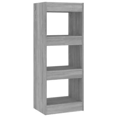 vidaXL Knjižna omara/pregrada siva sonoma hrast 40x30x103 cm