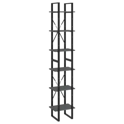 vidaXL Visoka omara siva 40x30x210 cm trdna borovina