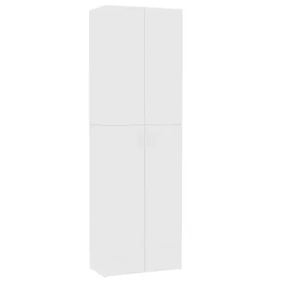 vidaXL Pisarniška omara bela 60x32x190 cm iverna plošča